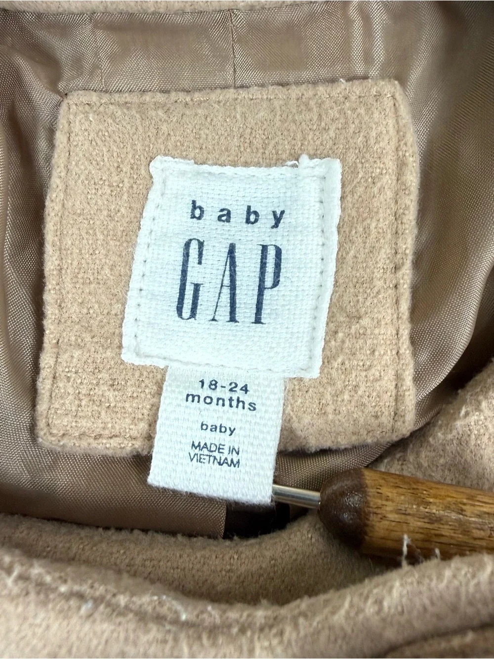 GAP Baby Girls Bow‎ Coat 18-24 Months Double Breasted Peacoat Classic Preppy